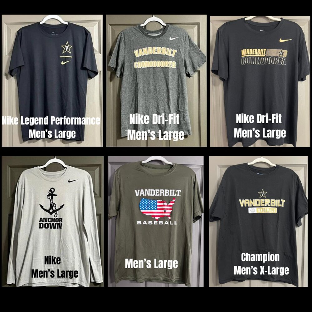 Vanderbilt Nike Men's T-Shirt Lot - Large